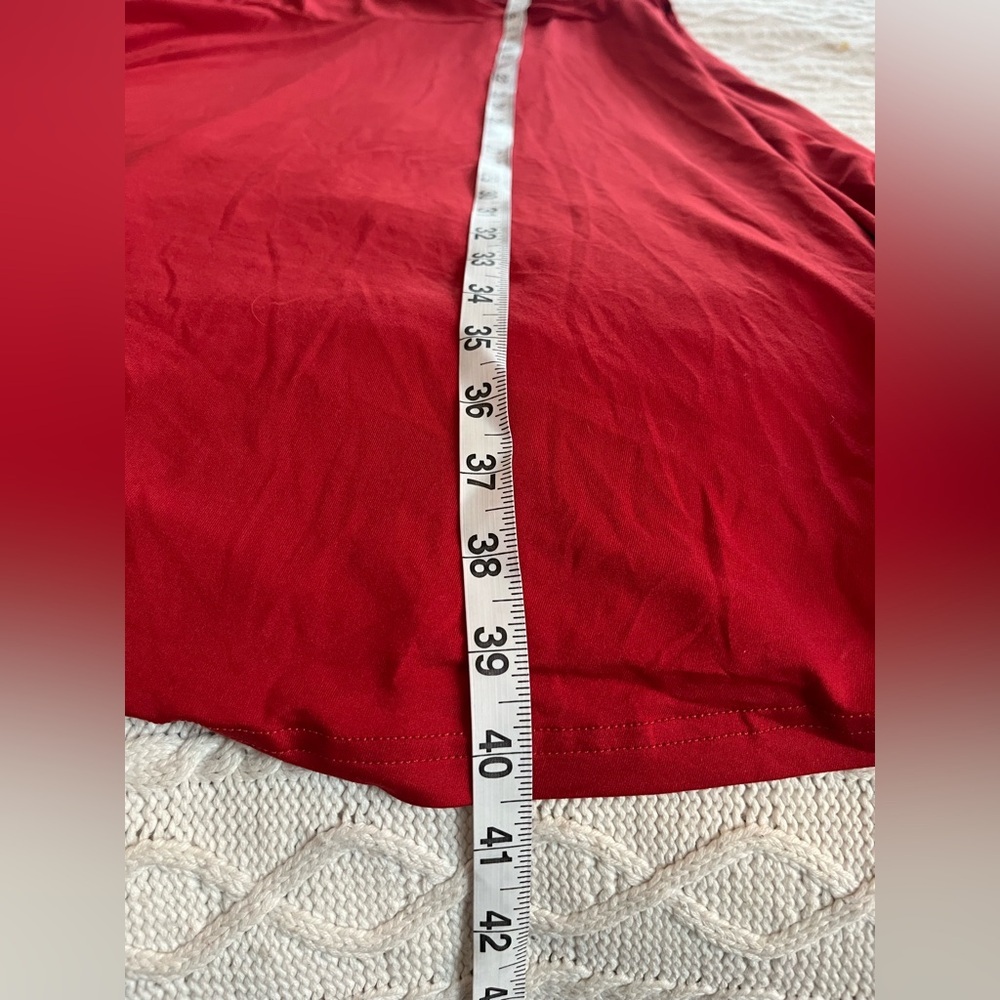 NEW! Haute Red Cotton Polyester Blend Mid Length Dress Women’s size 2X - Picture 14 of 15
